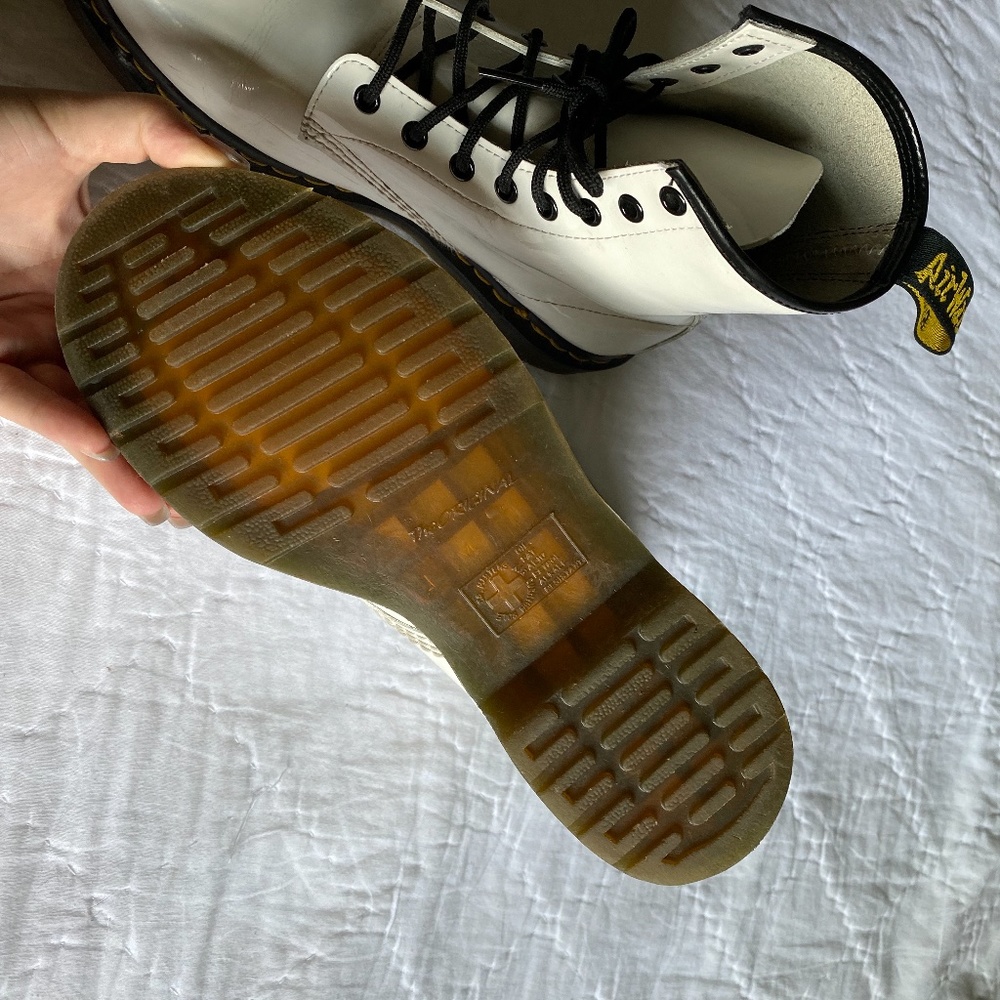 White Dr. Marten 8-eye boot